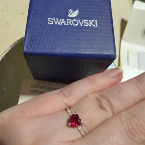 Swarovski Pink Heart Tag Ring - Picture 3 of 7